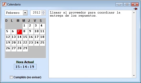 agenda calendario