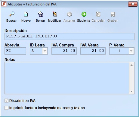 alicuotas iva