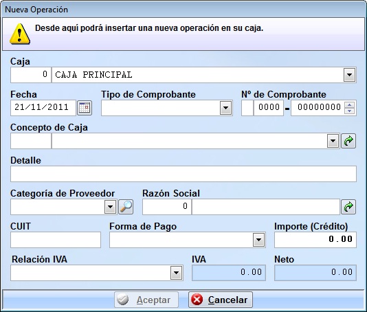 caja nuevo