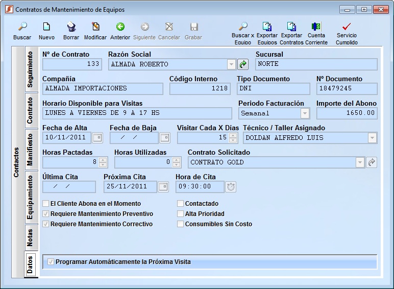 contratos mantenimiento