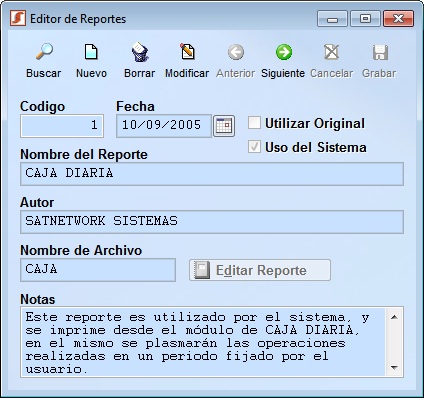 editor reportes