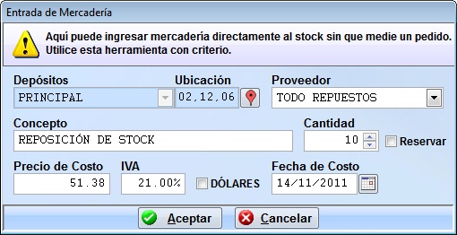 entrada mercaderia