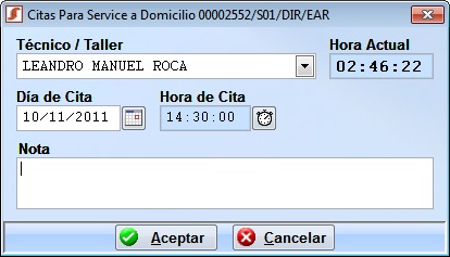 servicio cita