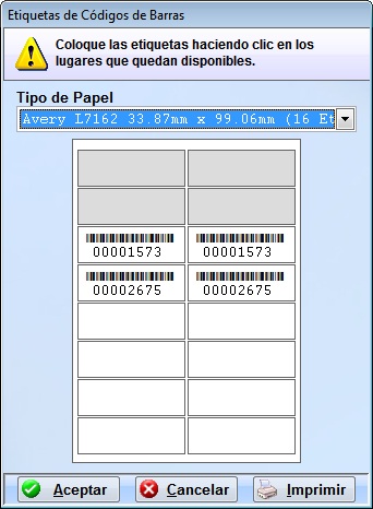 servicio etiquetas