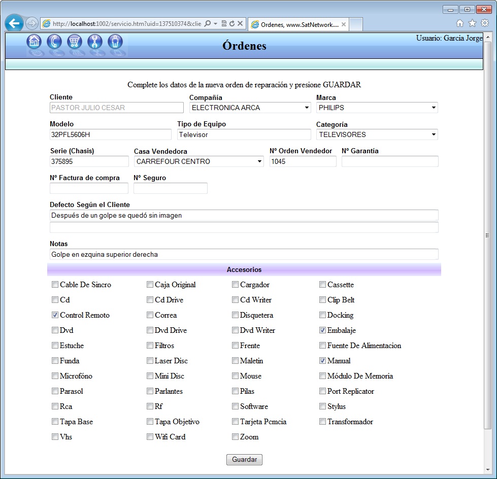web nueva orden